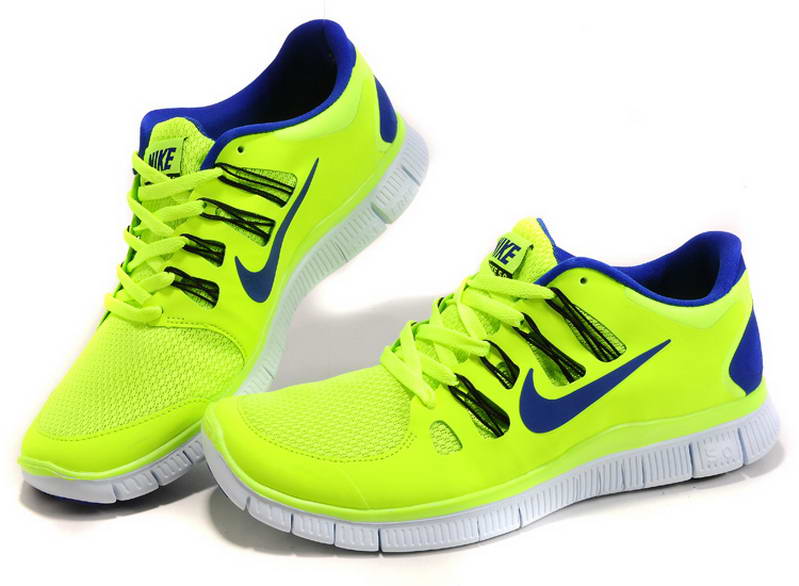 nike Free Run 5.0 V2 Mens Running Shoes New Breathable Yellow Blue (2)